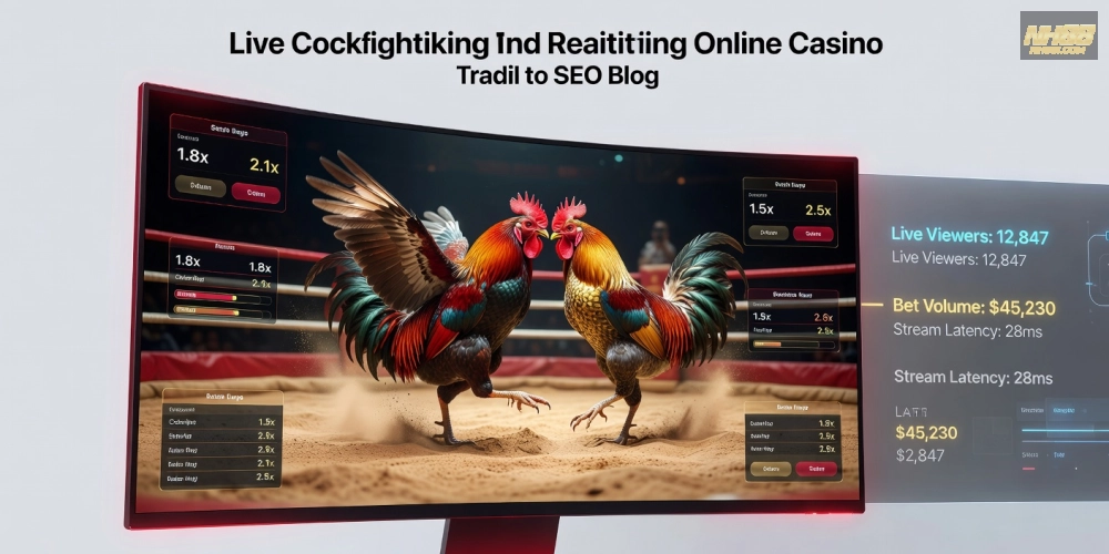 Hình ảnh minh họa khái niệm đá gà trực tiếp tại casino nh88 với giao diện streaming hiện đại và an toàn.